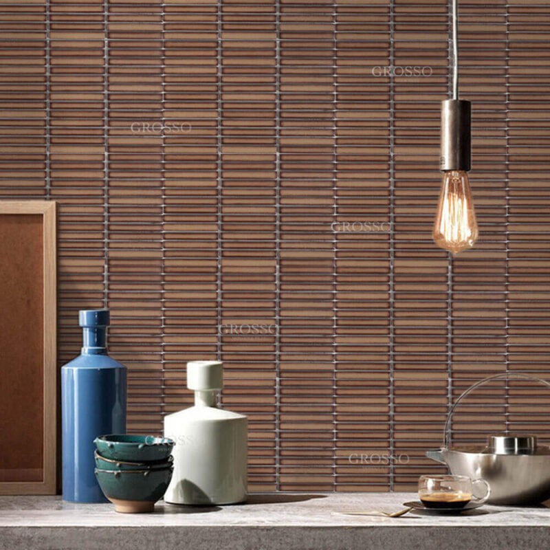 Retro Matte 12x92mm Backsplash Wall Kitchen Strip Bathroom Mosaic Tile Price