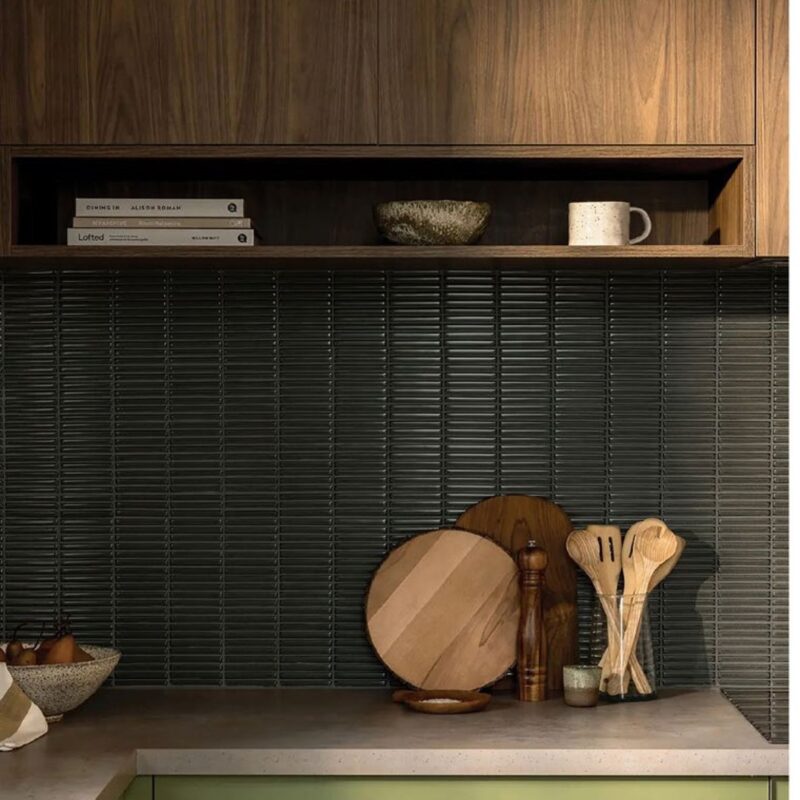 12x92mm Grey Glazed Mosaic Tile Lnterior Kitchen Bathroom Backsplash Wall Tiles Factory Wholesale