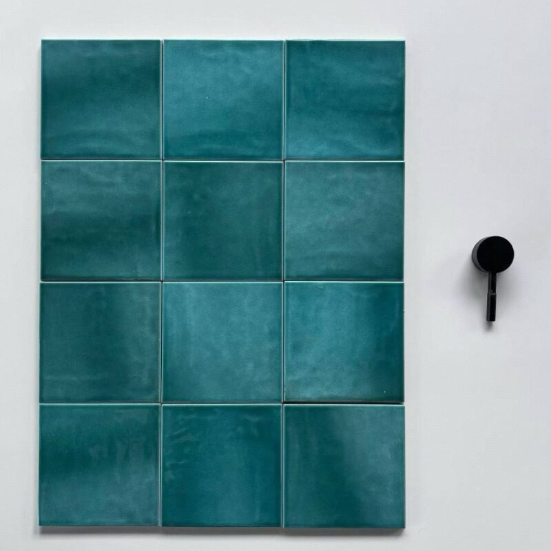 140x140mm Blue Modern Classic Ceramic Bathroom Wall Tiles Mosaic Heat Insulation Antibacterial Firebrick Interior Walls Borders Accents 2