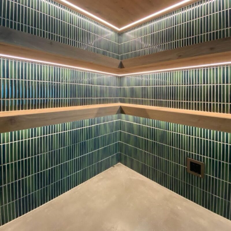 15x145mm Dark Green Mosaic Tiles Wholesaler 2