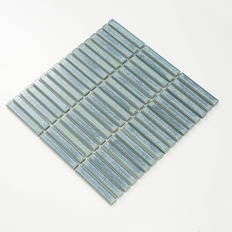 15x98mm long strip Green Mosaic tile High-Precision Fambe indoor hotel villa bathroom background wall tiles Wholesale factory 3 15x98mm long strip Green Mosaic tile High-Precision Fambe indoor hotel villa bathroom background wall tiles Wholesale factory - Image 3