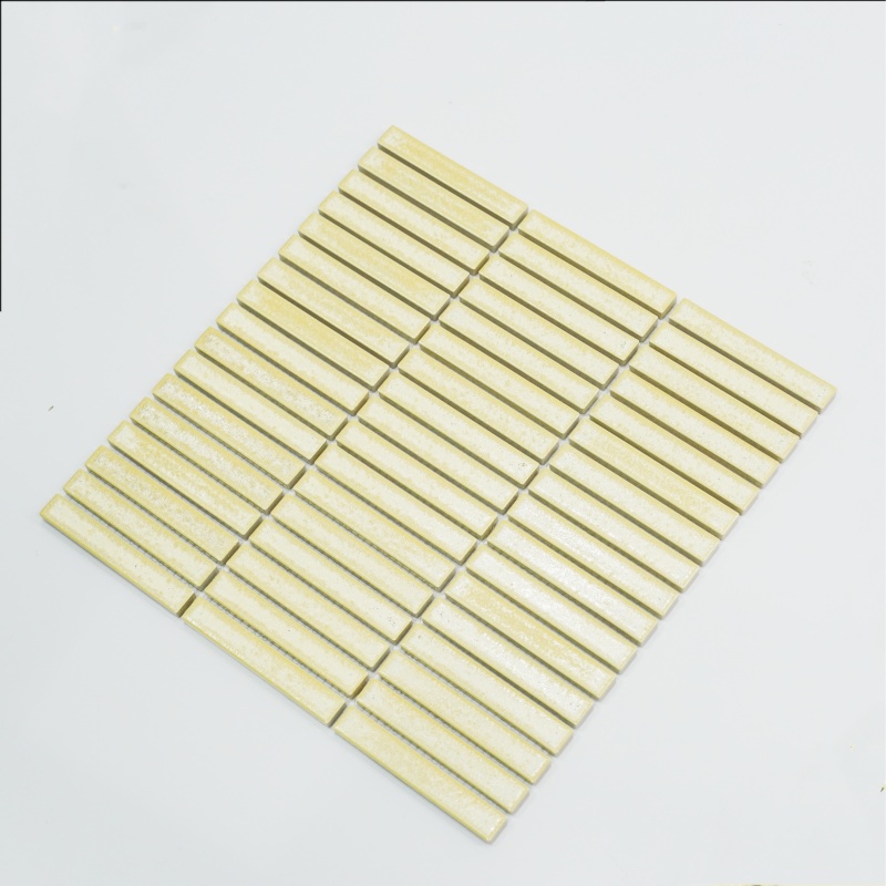 15x98mm long strip Yaint Yellow Mosaic tile High-Precision Fambe indoor hotel villa bathroom background wall tiles Wholesale factory 2 15x98mm long strip Yaint Yellow Mosaic tile High-Precision Fambe indoor hotel villa bathroom background wall tiles Wholesale factory - Image 2