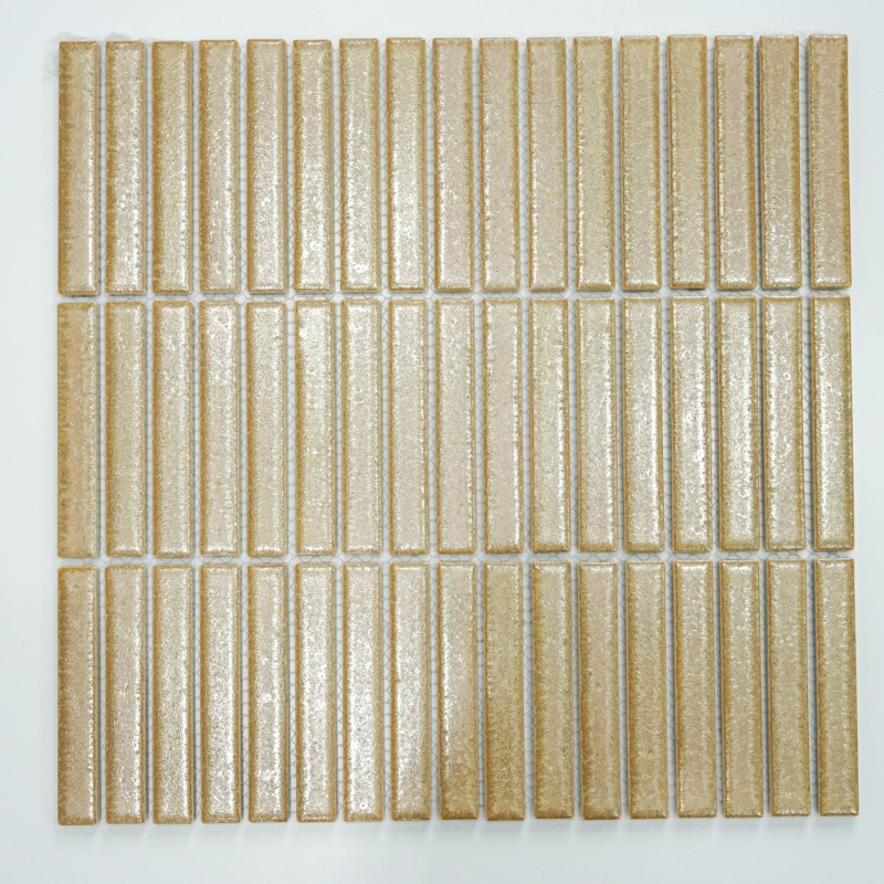 15x98mm long strip Yellow Mosaic tile High-Precision Fambe indoor hotel villa bathroom background wall tiles Wholesale factory 3 15x98mm long strip Yellow Mosaic tile High-Precision Fambe indoor hotel villa bathroom background wall tiles Wholesale factory - Image 3
