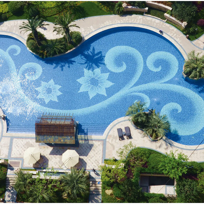 48mm Blue Green Cracked Bathroom Kitchen Backsplash Wall Floor Ice-crackle Porcelain Tiles Ceramic Mosaic for Swimming Pool 13 Ceramic Mosaic Pool Tile