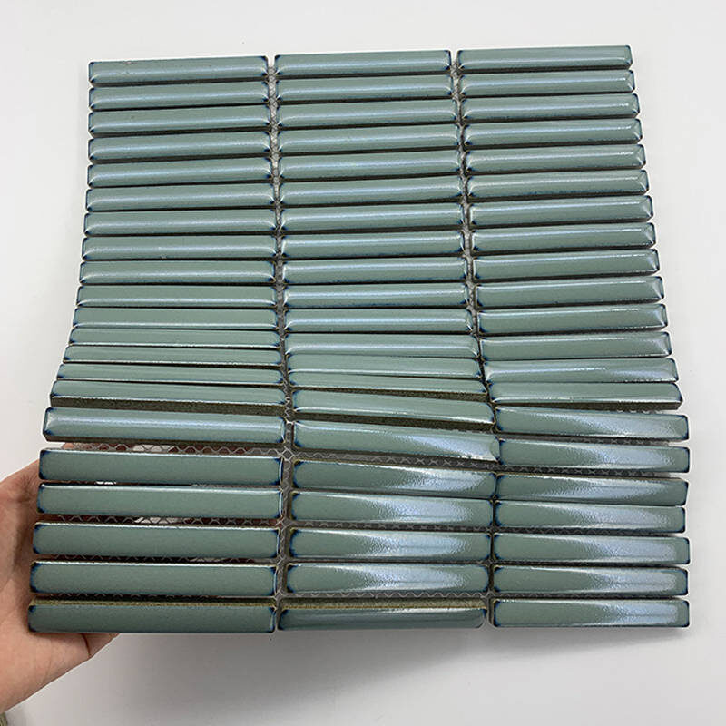 Strip Mosaic Tile Blue Mosaic Porcelain Tile