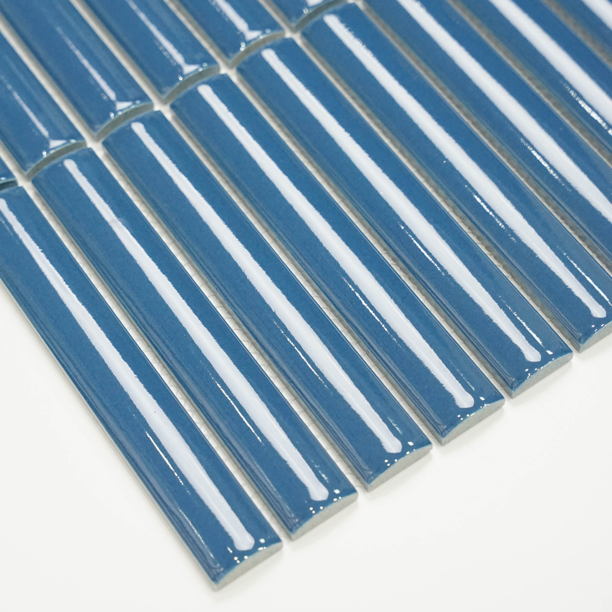 22x145mm 3D Semicircle Blue Glaze Mosaic tile High-Precision indoor hotel villa bathroom background wall tiles Wholesale Pice 3 22x145mm 3D Semicircle Blue Glaze Mosaic tile High-Precision indoor hotel villa bathroom background wall tiles Wholesale Pice - Image 3