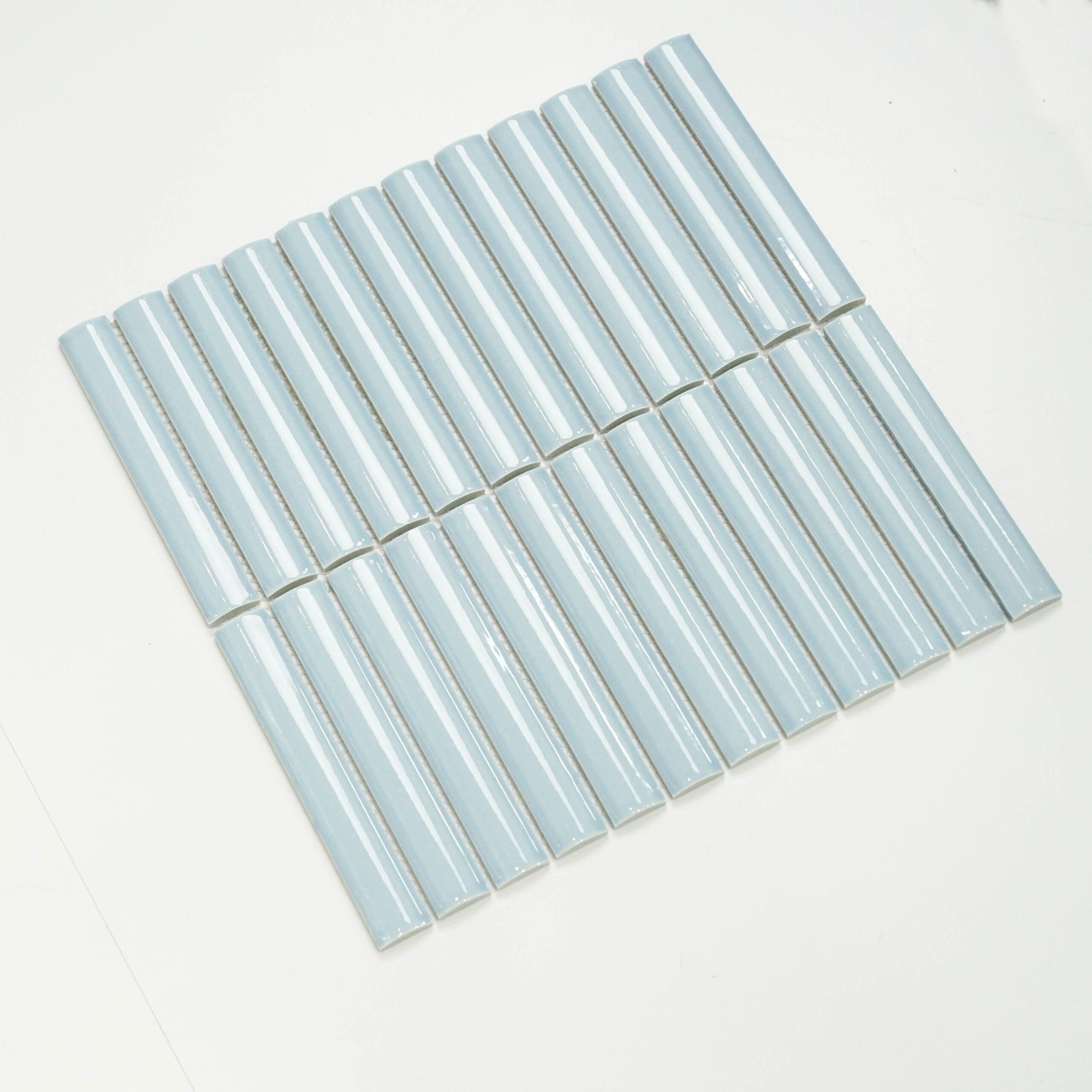 22x145mm 3D Semicircle Light Blue Glaze Mosaic tile High-Precision indoor hotel villa bathroom background wall tiles Wholesale Pice 2 22x145mm 3D Semicircle Light Blue Glaze Mosaic tile High-Precision indoor hotel villa bathroom background wall tiles Wholesale Pice - Image 2