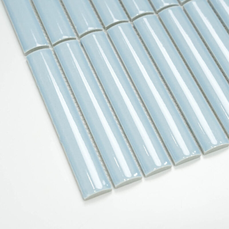 22x145mm 3D Semicircle Light Blue Glaze Mosaic tile High-Precision indoor hotel villa bathroom background wall tiles Wholesale Pice 5 22x145mm 3D Semicircle Light Blue Glaze Mosaic tile High Precision indoor hotel villa bathroom background wall tiles Wholesale Pice 3