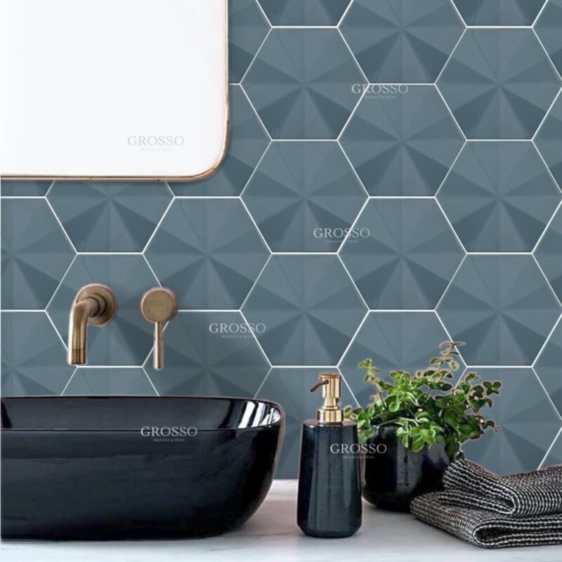 3D Design Handwork kitchen Bathroom backsplash wall Hexagon Mosaic Tile 8 3D Design Handwork tile 3
