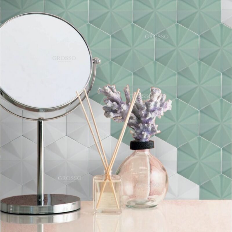 3D Design Handwork kitchen Bathroom backsplash wall Hexagon Mosaic Tile 9 3D Design Handwork tile 4