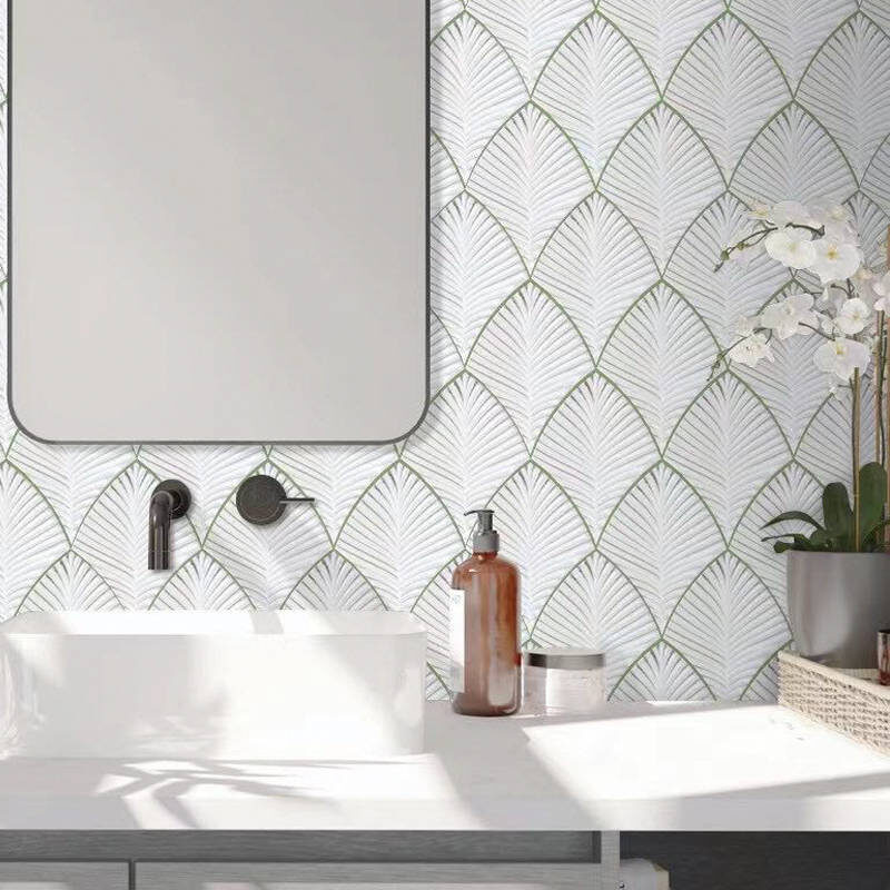 3D-Moroccan Fish-Scale-Ceramic-Wall Mosaic Tile