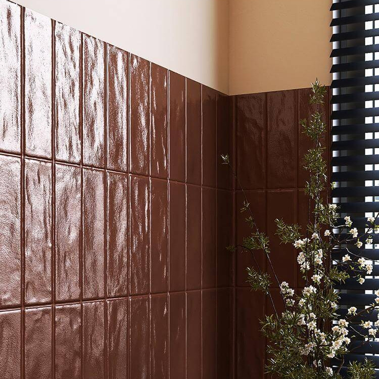 3D Retro Red Pearly Lustre Glaze Tile High-Precision indoor Hotel villa bathroom background Wall Mosaic Tiles Factory 4 3D Retro Red Pearly Lustre Glaze Tile High-Precision indoor Hotel villa bathroom background Wall Mosaic Tiles Factory - Image 4