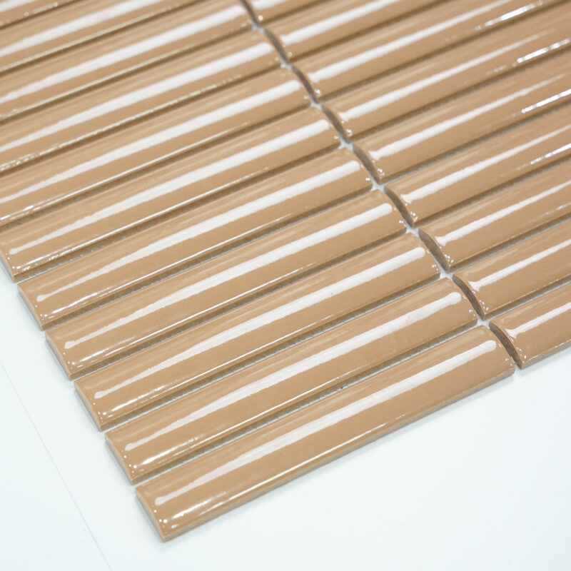 3D Semicircle orange Mosaic tile High Precision indoor hotel villa bathroom background wall tiles Wholesale pice 3