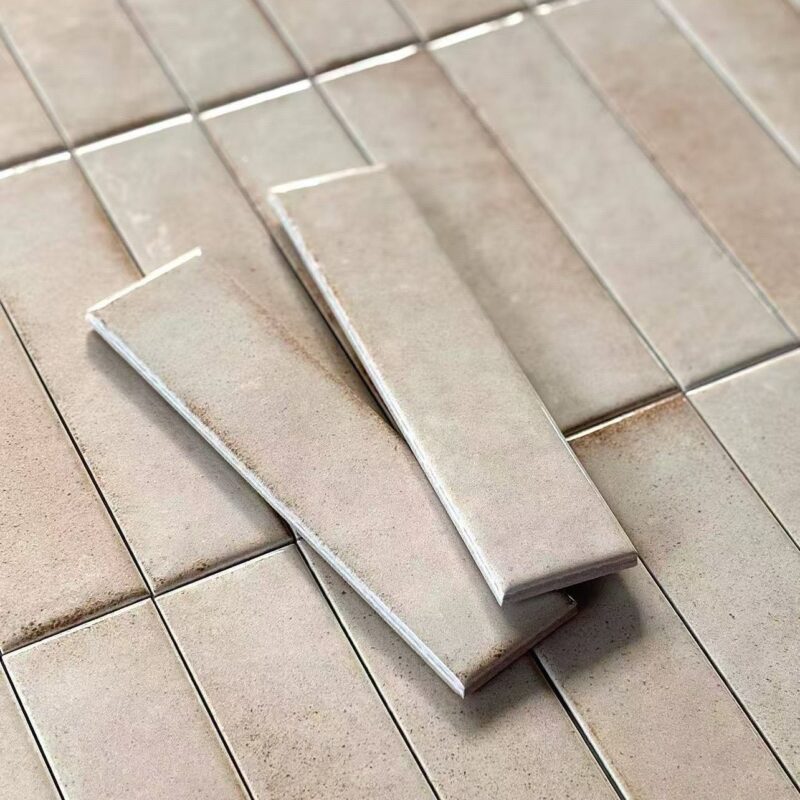 GROSSO-Mosaic Tile Supplier Glass Mosaic Tile Factory Outlet Price 27 50x200mm Beige Glazed 3D handcrafted tiles high end villa hotel living room hall kitchen bathroom background wall tiles 3