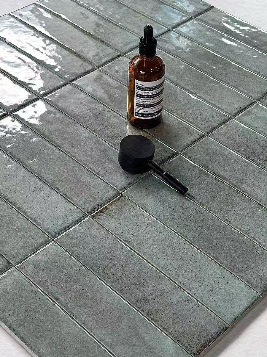 50x200mm Grey Glazed 3D handcrafted tiles, high-end villa hotel living room, hall, kitchen, bathroom background wall tiles 2 50x200mm Grey Glazed 3D handcrafted tiles, high-end villa hotel living room, hall, kitchen, bathroom background wall tiles - Image 2