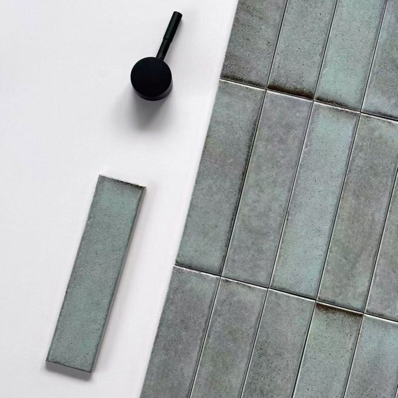 GROSSO-Mosaic Tile Supplier Glass Mosaic Tile Factory Outlet Price 23 50x200mm Grey Glazed 3D handcrafted tiles high end villa hotel living room hall kitchen bathroom background wall tiles 3