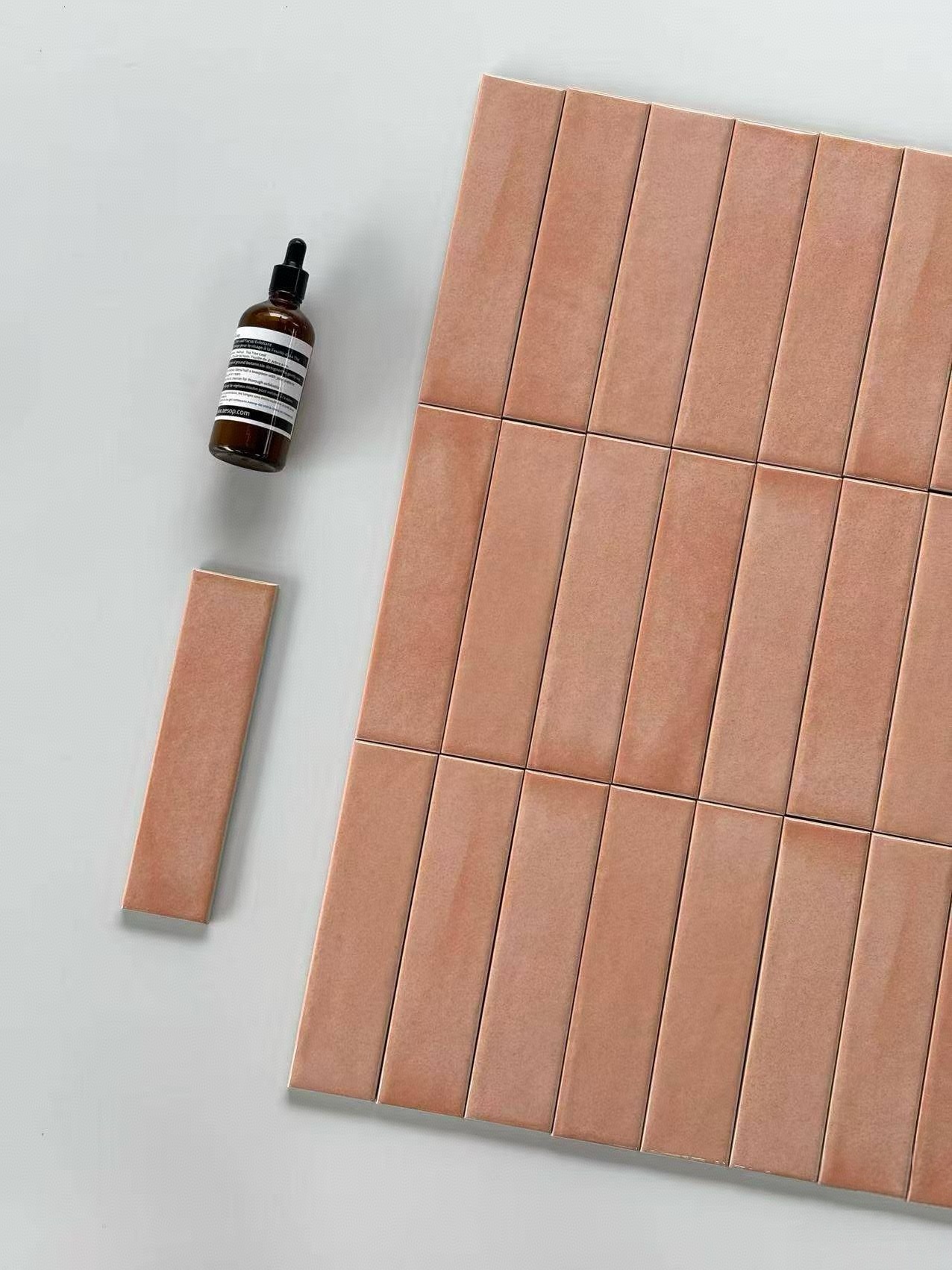 50x200mm Pink Glazed 3D handcrafted tiles, high-end villa hotel living room, hall, kitchen, bathroom background wall mosaics 1 50x200mm Pink Glazed 3D handcrafted tiles, high-end villa hotel living room, hall, kitchen, bathroom background wall mosaics