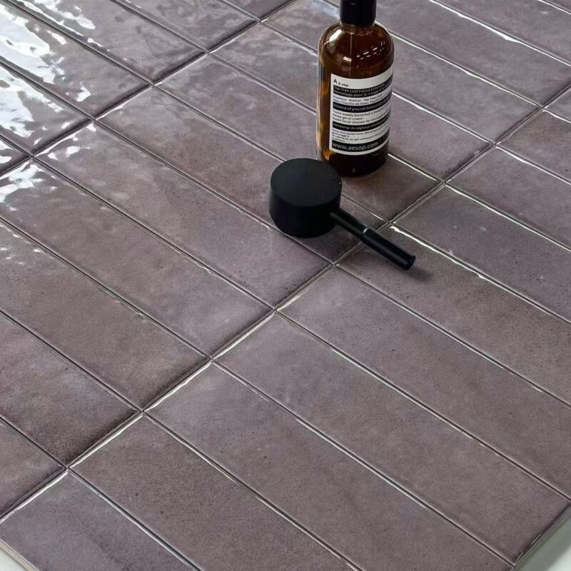 50x200mm Purple3D handcrafted tiles high end villa hotel living room hall kitchen bathroom background wall mosaics 2