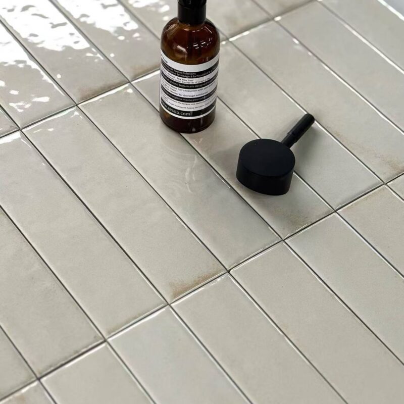 GROSSO-Mosaic Tile Supplier Glass Mosaic Tile Factory Outlet Price 19 50x200mm white Glazed 3D handcrafted tiles high end villa hotel living room hall kitchen bathroom background wall tiles 2