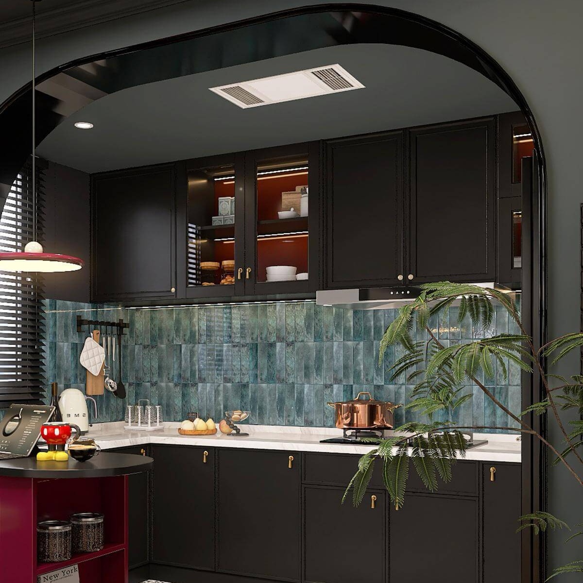 58x243 Retro Blue Glass Porcelain Tile indoor Hotel villa bathroom Background Ceramic Wall Tiles Factory 4 58x243 Retro Blue Glass Porcelain Tile indoor Hotel villa bathroom Background Ceramic Wall Tiles Factory - Image 4