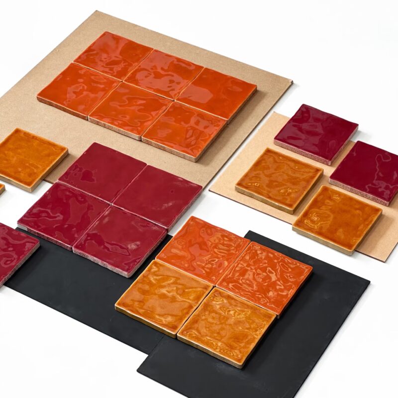A New Gloss Introducing the 100x100mm High Gloss Handmade Ceramic Tile in Four Captivating Colors