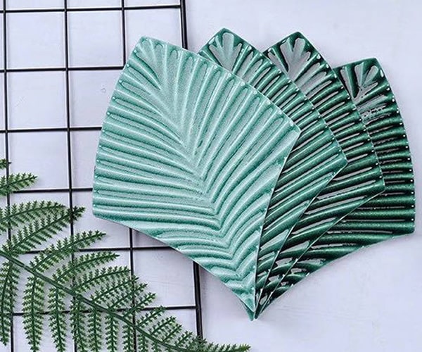 Mosaic Wall Tiles Leaf Shape Mosaic