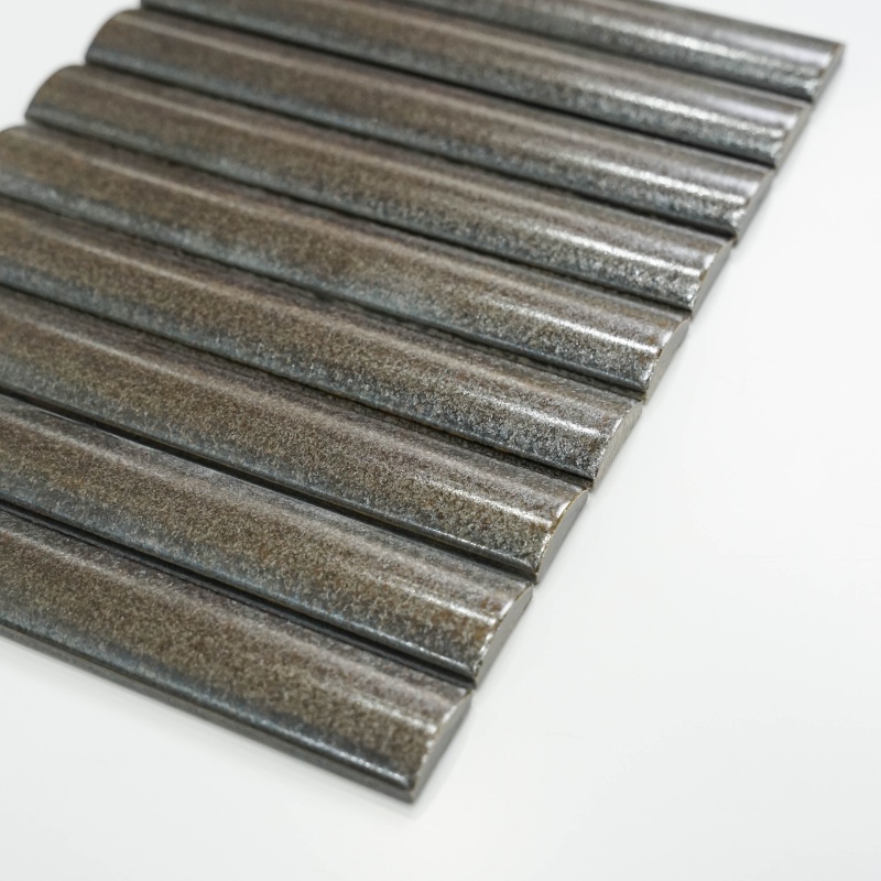 Black Ceramic Mosaic Tile Interior Backsplash Wall High precision Fambe Arc Mosaic Tiles Factory 3 Black Ceramic Mosaic Tile Interior Backsplash Wall High precision Fambe Arc Mosaic Tiles Factory - Image 3