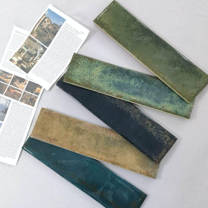 Brno Collection 60x240mm Rustic Handmade Porcelain Mosaic Tile Interior Kitchen Bathroom Latest Design Wall 8 Brno Handmade Tile 25