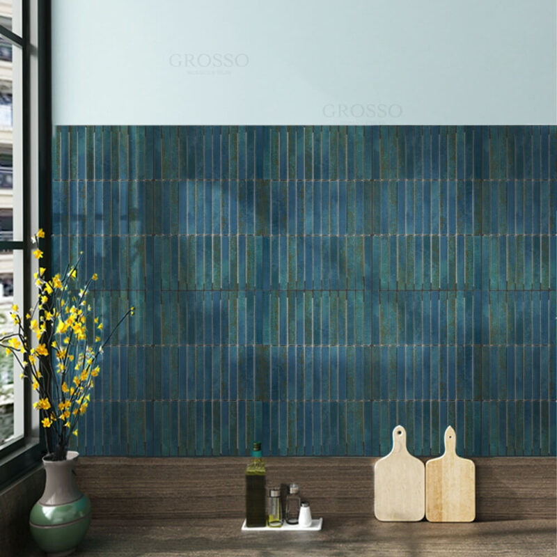 Brno 12.8x95mm Backsplash Wall Kitchen Strip Bathroom Mosaic Tile wholesaler 9 Brno Mosiac 3