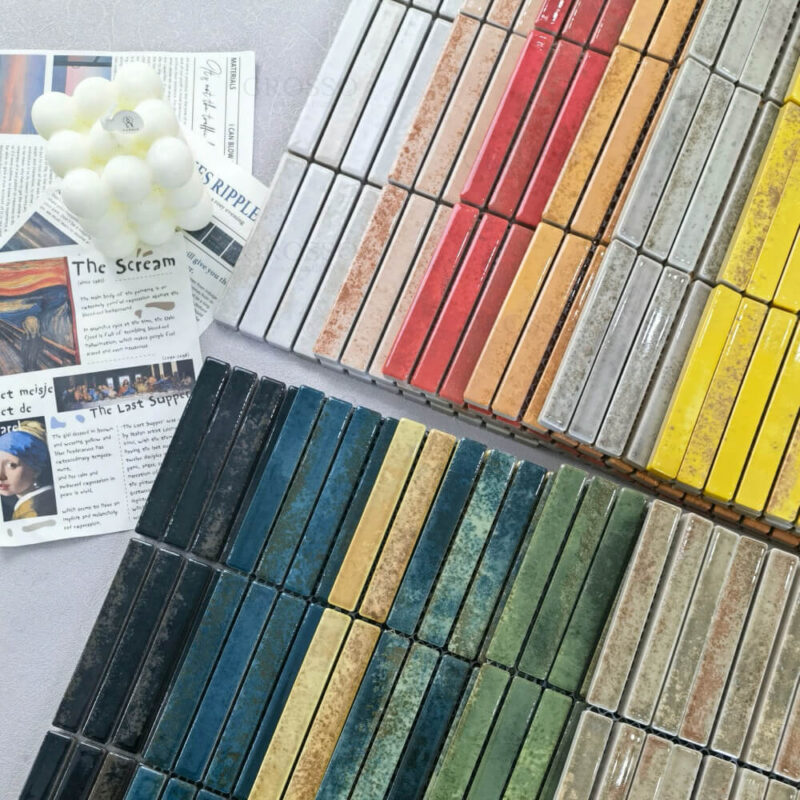 Brno 12.8x95mm Backsplash Wall Kitchen Strip Bathroom Mosaic Tile wholesaler 8 Brno Mosiac 4