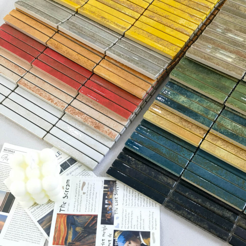 Brno 12.8x95mm Backsplash Wall Kitchen Strip Bathroom Mosaic Tile wholesaler 7 Brno Mosiac 5