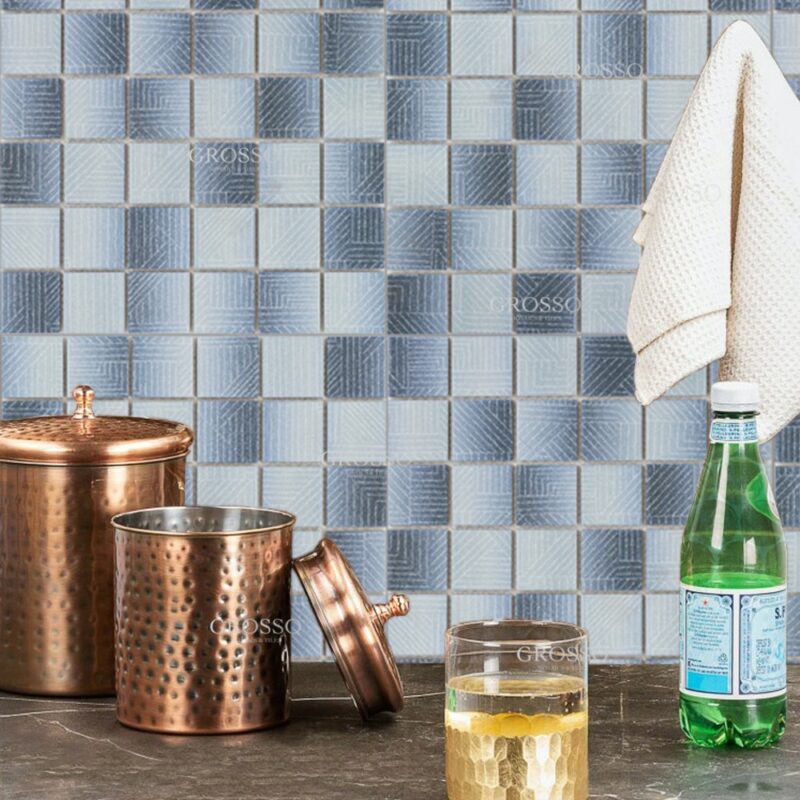 20x145mm Matte Cowboy Cloth Bathroom Porcelain Backsplash Wall Mosaic Tile Wholesaler 9 Cowboy Cloth Mosaic 3