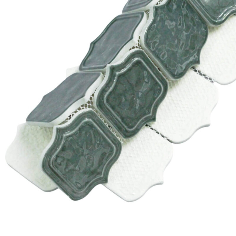 Dark green 3D Glass Lantern Mosaic 4