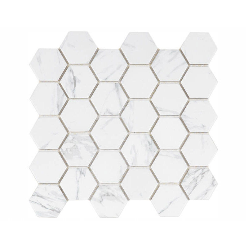 Marble Hexagon Carrara White Mosaics Tile