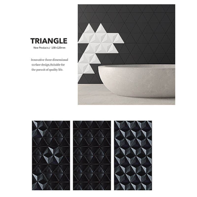 Glazed with triangular shape mosaic Chinese factory manufacture