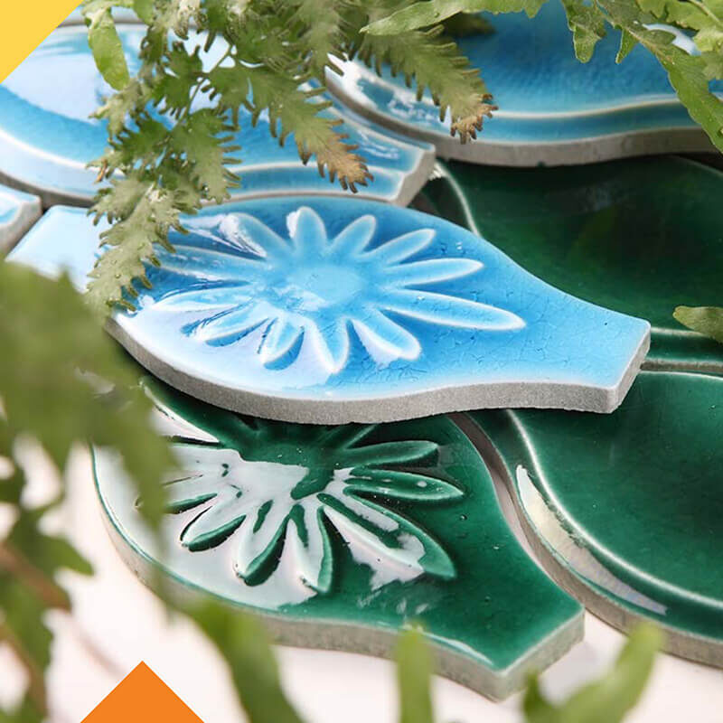 Gourd Handmade Tile Gourd pattern Mosaic Wall paper kitchen bathroom Hot melt Profiled