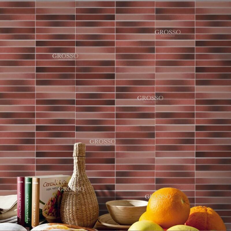 Gradient Matte 20x145mm mosaic tile Bathrooom Hotel Interior Wall Kitchen Backsplash Strip Mosaic Tiles