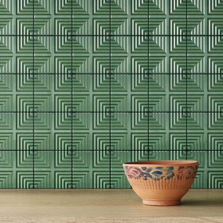 Green Glazed Handmade Tile Kitchen Bathroom Lnterior ackground Wall ...