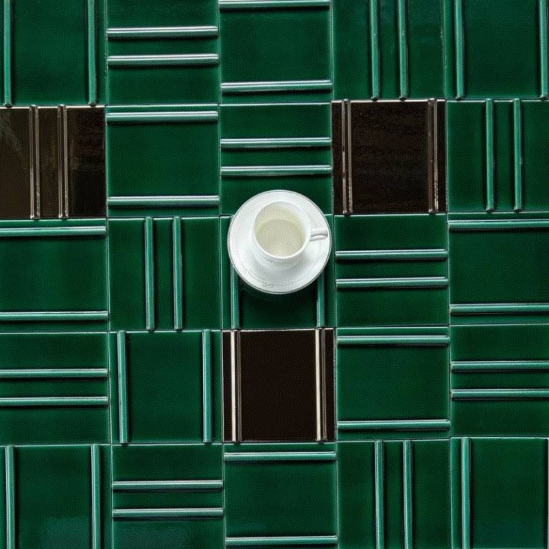 Green Mosaic Wholesales Price Bathroom Kitchen Backsplash Restaurant 150150mm Square Glazed Porcelain Wall Tile 2
