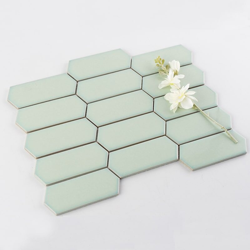 Hexagon Crystal Glazed Ceramic Mosaic Wall Tile 1