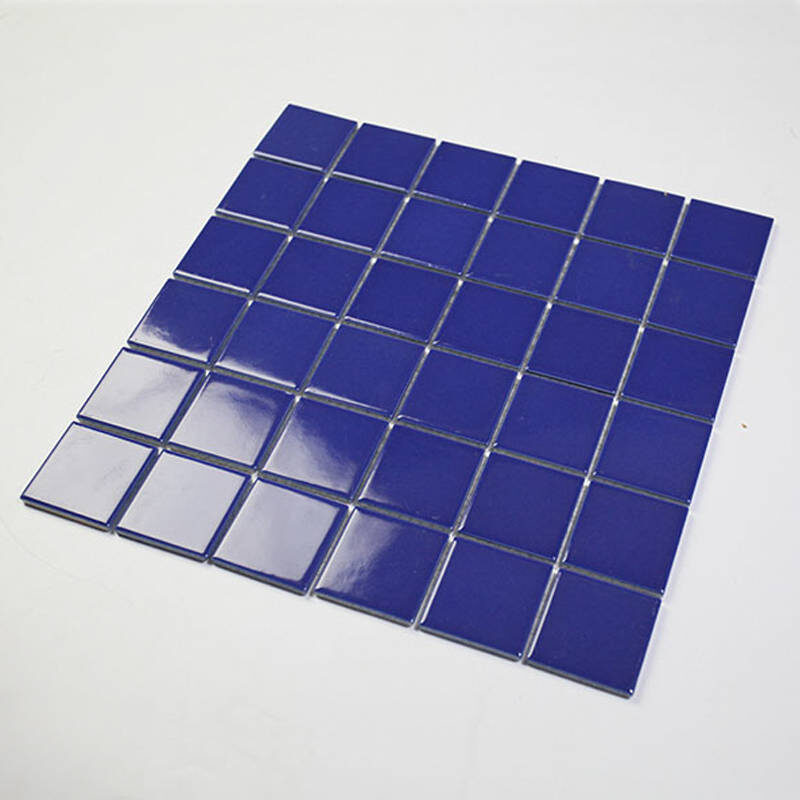 Hot Sale Glazed Mosaic Mixed Blue Square Mosaic Tile Outdoor Swimming Pool Mosaic 11 Outdoor Swimming Pool Mosaic tile