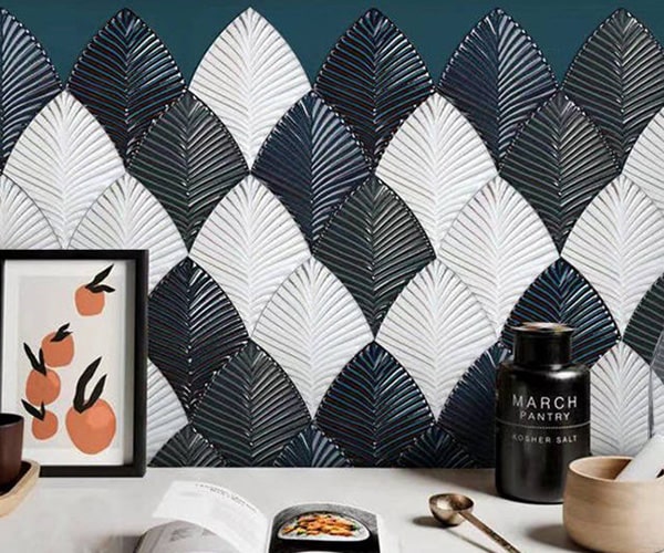 Leaf Shape Ceramic Wall Tile