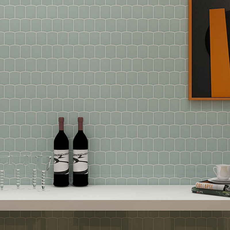 Mixed Color Glossy Glazed Porcelain Tiles Mosaic