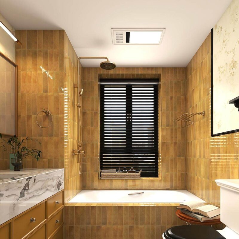 Retro Yellow Glaze Porcelain Tile indoor Hotel villa bathroom Background Ceramic Wall Tiles 2