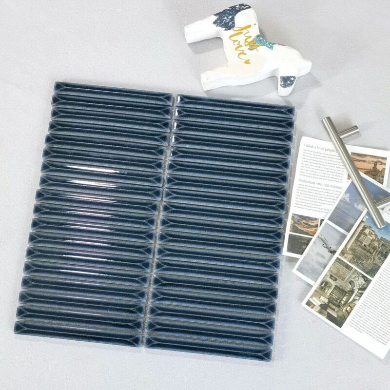 Sapphire Blue 3D Mosaic Tiles 1