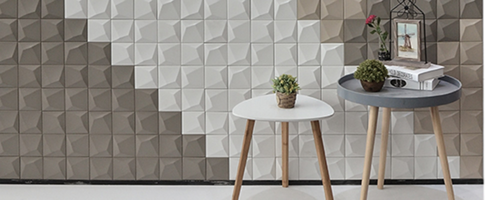 Three Dimensional Square Mosaic Tile