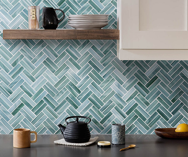 Herringbone Polished Mosaic Tile