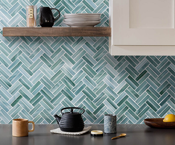 Herringbone Polished Mosaic Tile