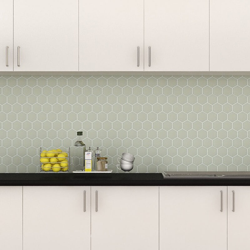 Crystal White Glazed Glossy Mesh Mounted Porcelain Hexagon Mosaic Tile 22 Wholesale Porcelain Ice Crackle Crystal Glazed Bathroom Ceramic Hexagon Mosaic Tiles