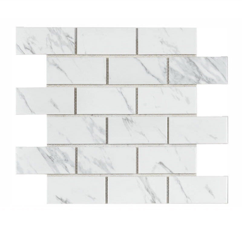 Factory Price Natural Stone Carrara White Hexagon Marble Mosaic Tiles For Kitchen Backsplash Bathroom Floor 19 White Strip Mosaics Carrara Mosaic Tile